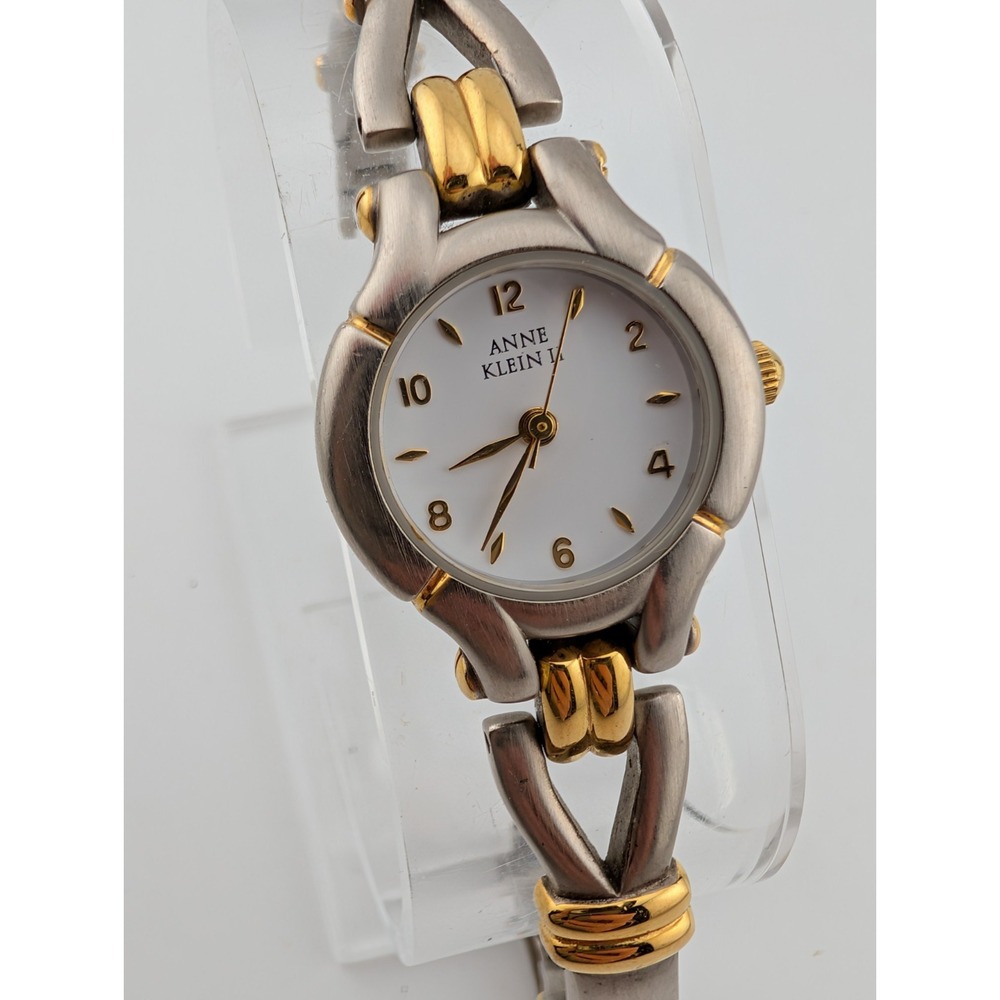 Anne Klein II Watch Women 23mm Case Two Tone 6.5" Band 10/3070- New Battery